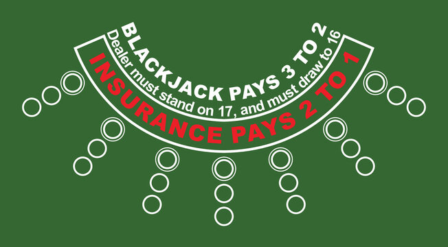 Black Jack Green Tabletop, casino table game