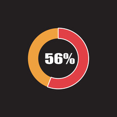 circle percentage diagram showing percentage progress ready-to-use for web design, user interface (UI) or info graphic - indicator