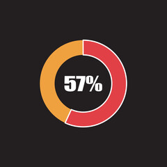 circle percentage diagram showing percentage progress ready-to-use for web design, user interface (UI) or info graphic - indicator