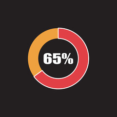 circle percentage diagram showing percentage progress ready-to-use for web design, user interface (UI) or info graphic - indicator