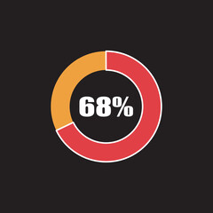 circle percentage diagram showing percentage progress ready-to-use for web design, user interface (UI) or info graphic - indicator