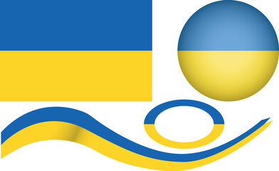 state national symbols of ukraine - flag  vector