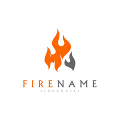 Fire flames, fire Logo design inspiration vector icons