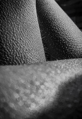 Detail of goosebumps on woman skin