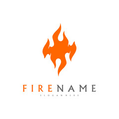 Fire flames, fire Logo design inspiration vector icons