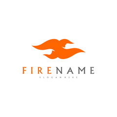 Fire flames, fire Logo design inspiration vector icons