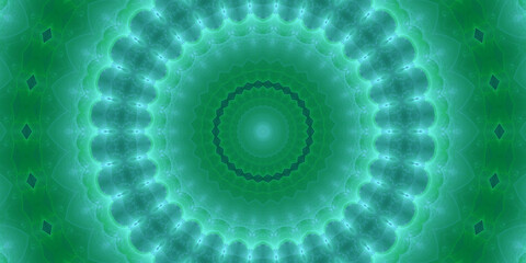 Mandala Hintergrund Motiv Fraktal für Design und Internet in grün