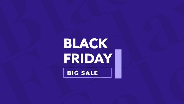 Black Friday with lines on purple gradient, motion abstract holidays, minimalism and business style background