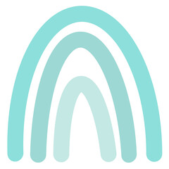 Obraz premium Cute Blue Rainbow Illustration