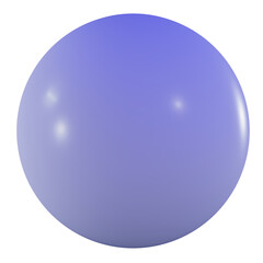 3d circle sphere shape render in smooth gradient purple color. Geometric png element