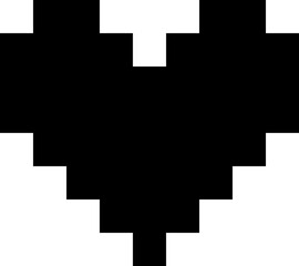 Pixellated heart