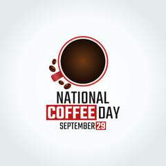 Fototapeta vector graphic of national coffee day good for national coffee day celebration. flat design. flyer design.flat illustration. obraz