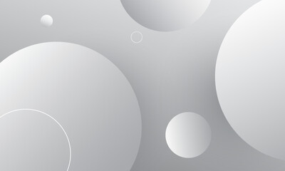 Abstract white background with circles. Vector illustration