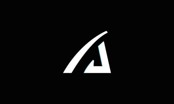 Creative Initial Letter Aj Logo Strong Vector Concept