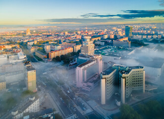 Szczecin, 22/09/2022 a misty morning over the city