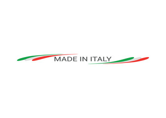 Made in Italy. Italian logo and sticker.

