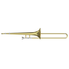 Fototapeta na wymiar 3d rendering illustration of a trombone