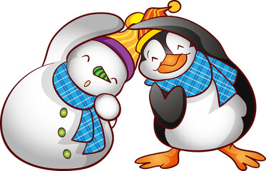 santa merry christmas cartoon character and element