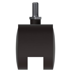 3d rendering illustration of a trolley wheel