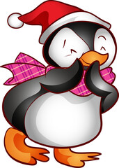 santa merry christmas cartoon character and element