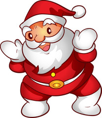 santa merry christmas cartoon character and element