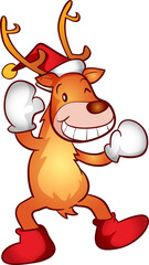 santa merry christmas cartoon character and element