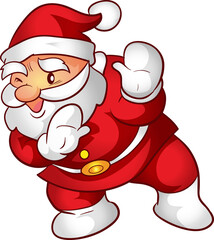 santa merry christmas cartoon character and element