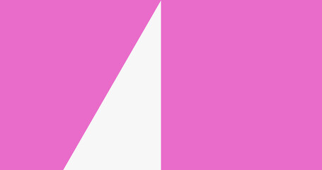 Obraz premium Render with pink surface and white triangle