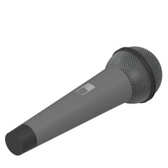3d rendering illustration of a traditional microphone