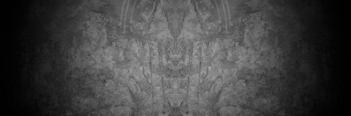 Naklejka premium Old wall texture cement dark black gray background abstract grey color design are light with white gradient background.