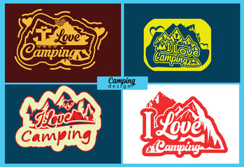 I love camping new t shirt and sticker design