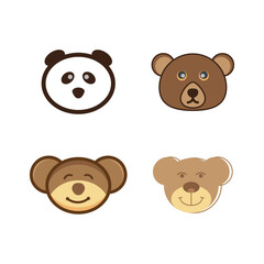teddy bear logo vector