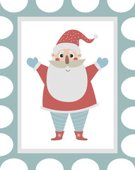 New Year postage stamp with Santa Claus