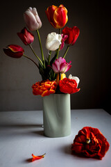 Still life with tulips
