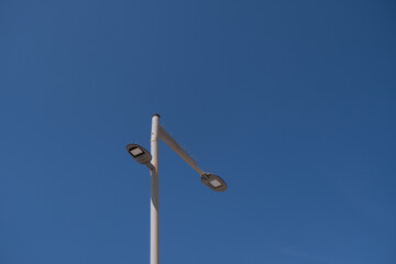 New energy saving led street lights with protection for pigeons