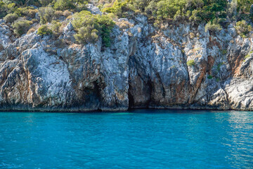 rocky coast of the sea