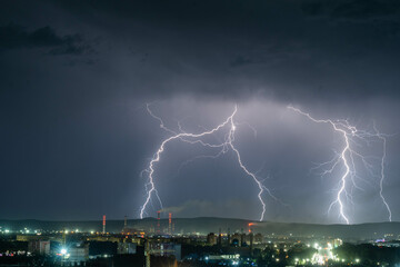 lightning in the city