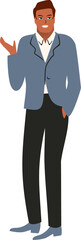 Man in suit. Illustration.
