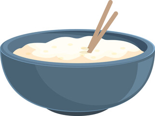 Japan rice icon cartoon vector. Japanese food. Tempura cuisine