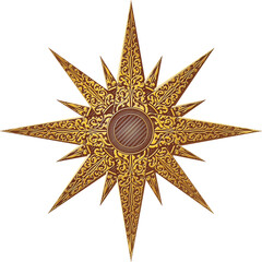 Gold Abstract Star Illustration