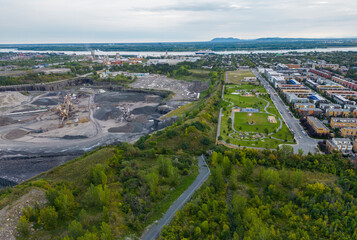 Aerial view of Montreal East, Canada