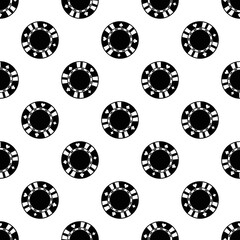 Seamless pattern with casino poker roulette chips vector graphic wallpaper wrapping paper design