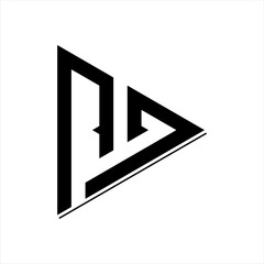 Simple triangle logo. Logo ND