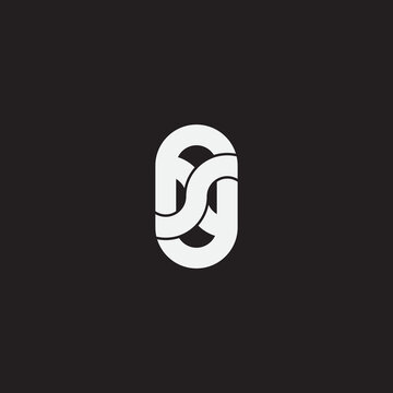 FSF letter monogram logo template.