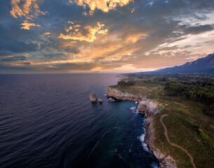 Cliffs of Hell in Ribadesella, Asturias Spain