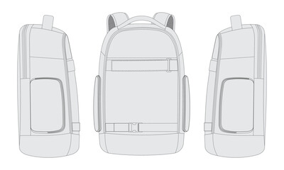 backpack shape vector