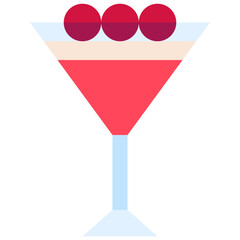 Clover Club Cocktail icon, Alcoholic mixed drink vector