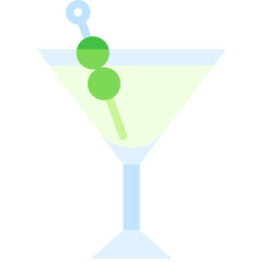Dry Martini Cocktail icon, Alcoholic mixed drink vector