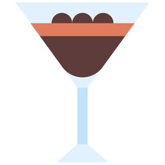 Espresso Martini Cocktail icon, Alcoholic mixed drink vector
