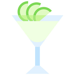 Kamikaze Cocktail icon, Alcoholic mixed drink vector